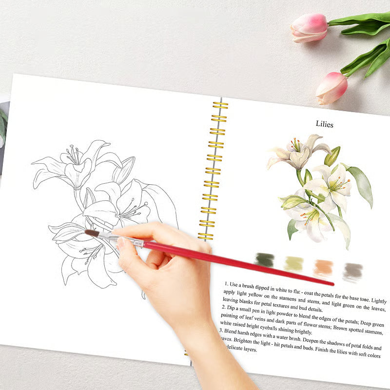 Complete Watercolor Book Set - FREE Watercolors and Brushes Included